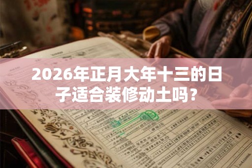 2026年正月大年十三的日子适合装修动土吗? 2026年正月大年十三的日子适合装修动土吗?