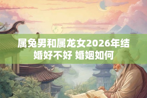 属兔男和属龙女2026年结婚好不好 婚姻如何