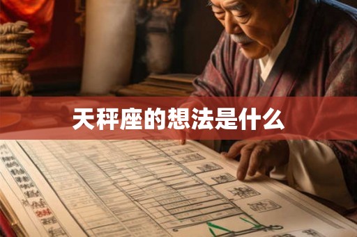 天秤座的想法是什么