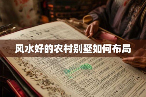 风水好的农村别墅如何布局