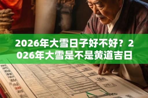 2026年大雪日子好不好?2026年大雪是不是黄道吉日? 2026年大雪日子好不好?2026年大雪是不是黄道吉日?