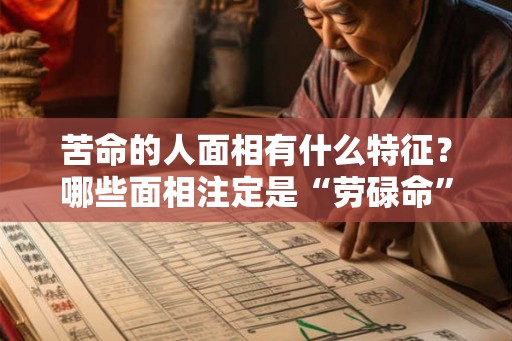 苦命的人面相有什么特征?哪些面相注定是“劳碌命”? 苦命的人面相有什么特征?哪些面相注定是“劳碌命”?