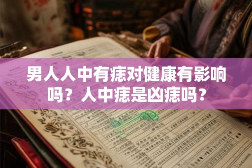 男人人中有痣对健康有影响吗？人中痣是凶痣吗？