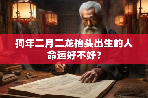 狗年二月二龙抬头出生的人命运好不好？