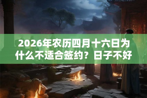2026年农历四月十六日为什么不适合签约？日子不好吗？