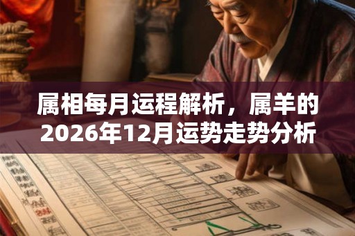 属相每月运程解析，属羊的2026年12月运势走势分析