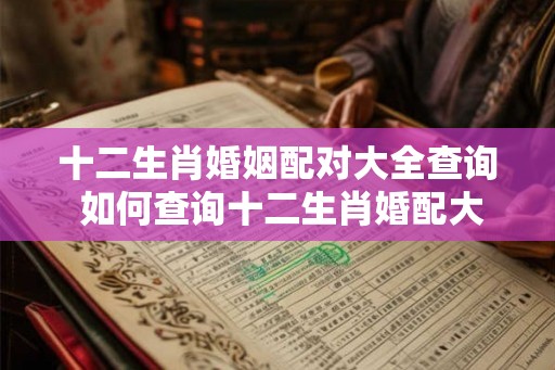十二生肖婚姻配对大全查询 如何查询十二生肖婚配大全