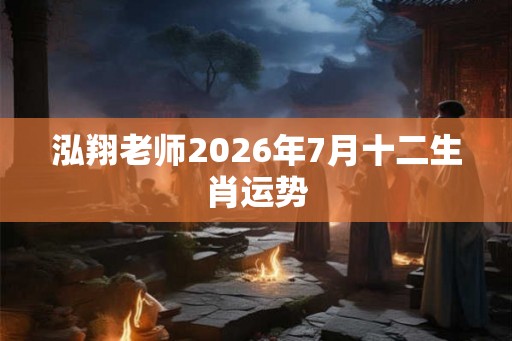 泓翔老师2026年7月十二生肖运势 泓翔老师2026年7月十二生肖运势