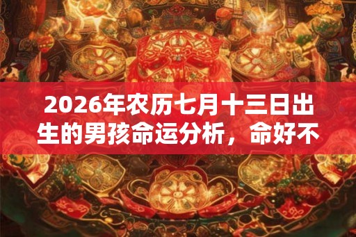 2026年农历七月十三日出生的男孩命运分析，命好不好？