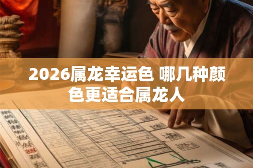 2026属龙幸运色 哪几种颜色更适合属龙人