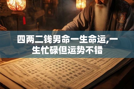 四两二钱男命一生命运,一生忙碌但运势不错
