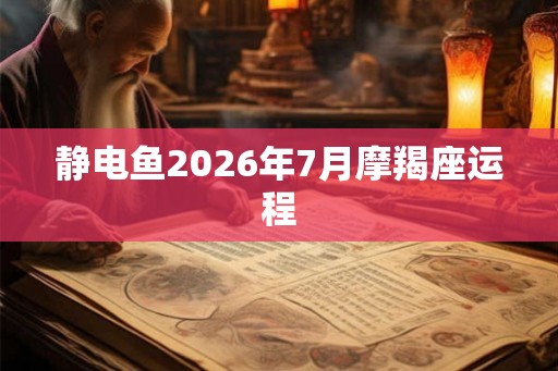 静电鱼2026年7月摩羯座运程