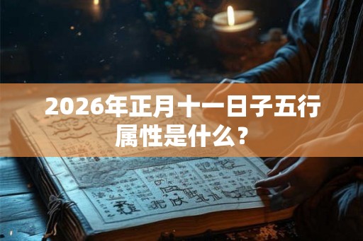 2026年正月十一日子五行属性是什么？