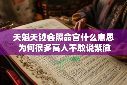 天魁天钺会照命宫什么意思 为何很多高人不敢说紫微星 天魁天钺会照命宫什么意思 为何很多高人不敢说紫微星