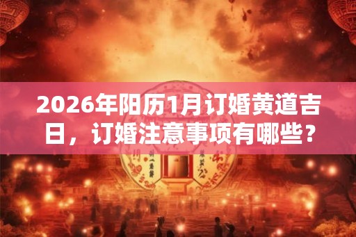 2026年阳历1月订婚黄道吉日，订婚注意事项有哪些？