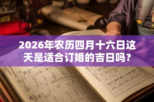 2026年农历四月十六日这天是适合订婚的吉日吗？