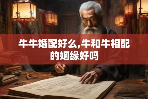 牛牛婚配好么,牛和牛相配的姻缘好吗