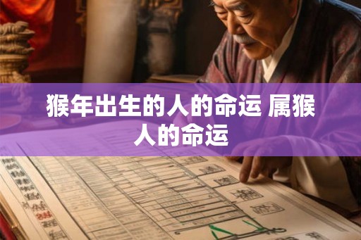 猴年出生的人的命运 属猴人的命运