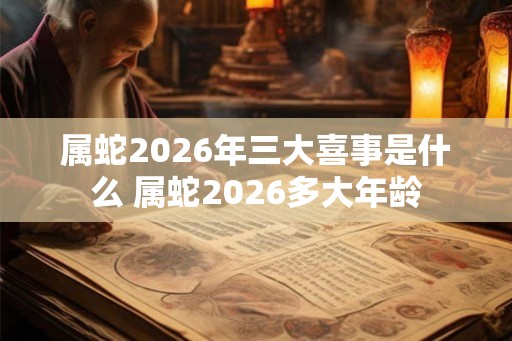 属蛇2026年三大喜事是什么 属蛇2026多大年龄