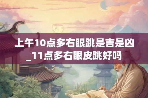 上午10点多右眼跳是吉是凶_11点多右眼皮跳好吗 上午10点多右眼跳是吉是凶_11点多右眼皮跳好吗