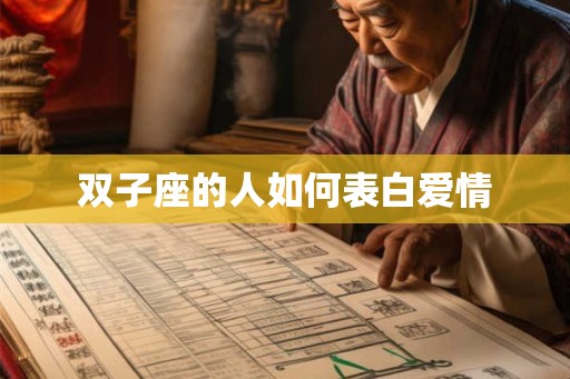 双子座的人如何表白爱情