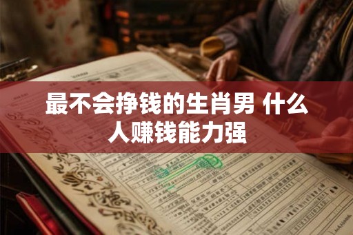 最不会挣钱的生肖男 什么人赚钱能力强