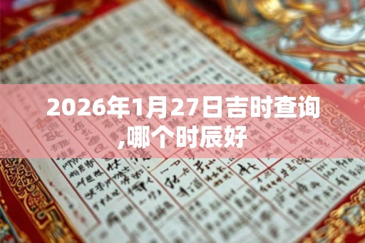 2026年1月27日吉时查询,哪个时辰好