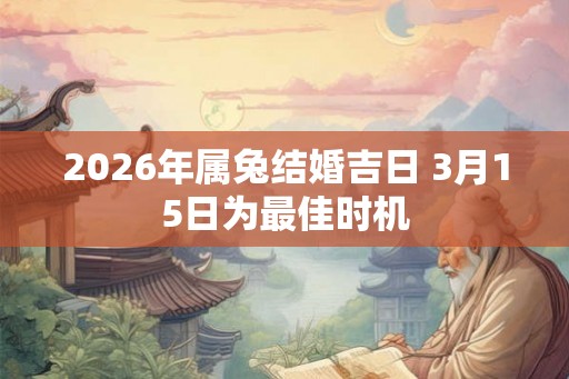 2026年属兔结婚吉日 3月15日为最佳时机