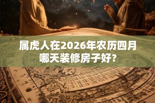 属虎人在2026年农历四月哪天装修房子好？