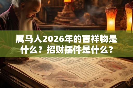属马人2026年的吉祥物是什么?招财摆件是什么? 属马人2026年的吉祥物是什么?招财摆件是什么?