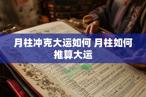 月柱冲克大运如何 月柱如何推算大运