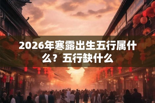 2026年寒露出生五行属什么？五行缺什么