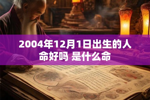 2004年12月1日出生的人命好吗 是什么命
