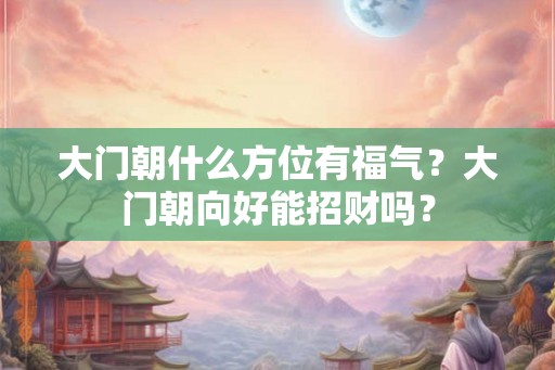 大门朝什么方位有福气？大门朝向好能招财吗？
