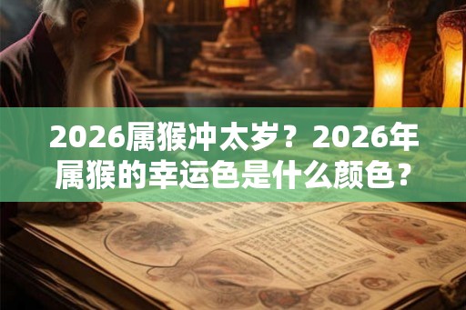 2026属猴冲太岁？2026年属猴的幸运色是什么颜色？