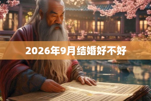 2026年9月结婚好不好