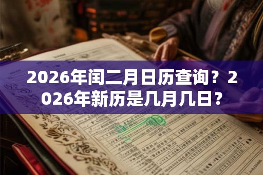2026年闰二月日历查询?2026年新历是几月几日? 2026年闰二月日历查询?2026年新历是几月几日?