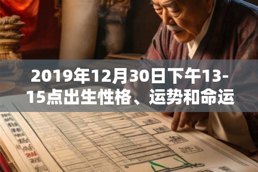 2019年12月30日下午13-15点出生性格、运势和命运