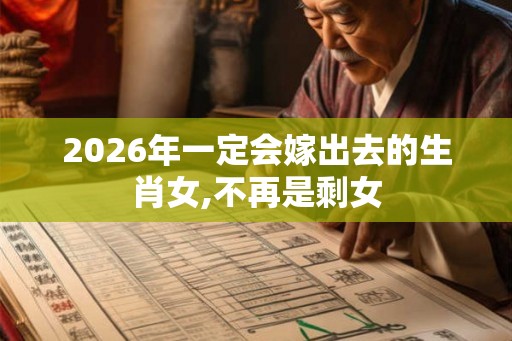 2026年一定会嫁出去的生肖女,不再是剩女