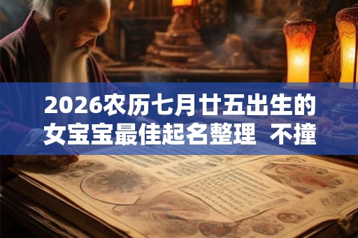2026农历七月廿五出生的女宝宝最佳起名整理  不撞名