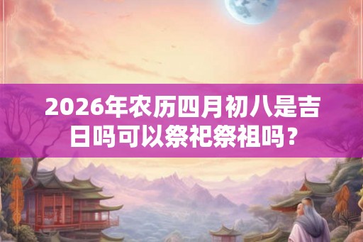 2026年农历四月初八是吉日吗可以祭祀祭祖吗？