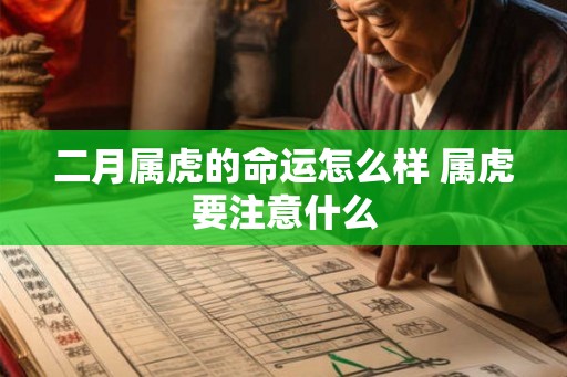 二月属虎的命运怎么样 属虎要注意什么