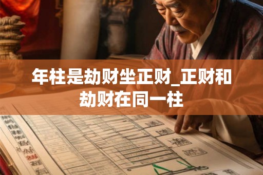 年柱是劫财坐正财_正财和劫财在同一柱