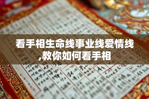 看手相生命线事业线爱情线,教你如何看手相