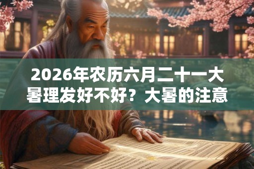 2026年农历六月二十一大暑理发好不好？大暑的注意事项有哪些？