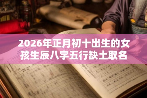 2026年正月初十出生的女孩生辰八字五行缺土取名
