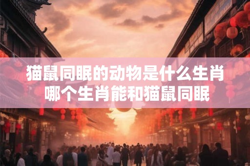 猫鼠同眠的动物是什么生肖 哪个生肖能和猫鼠同眠