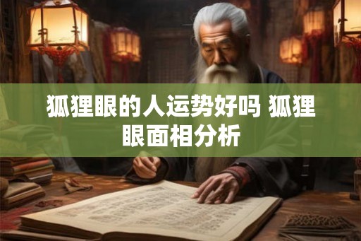 狐狸眼的人运势好吗 狐狸眼面相分析