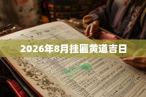 2026年8月挂匾黄道吉日