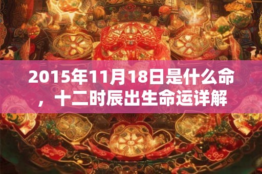 2015年11月18日是什么命，十二时辰出生命运详解